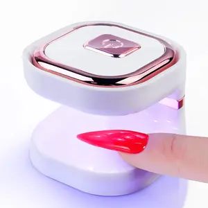 Mini lámpara secadora de uñas blanca de 6W, lámpara LED UV portátil para uñas, luz UV USB para uñas de Gel, lámpara de Gel para secado de uñas, manicura