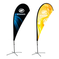 Logo personnalisé Plage Drapeau Bannière Prix Usine Flying Teardrop Drapeau pour la Publicité Extérieure et les Expositions
