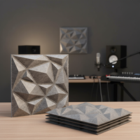 Panneaux acoustiques en feutre PET moulés en 3D, insonorisants, décoratifs, carreaux muraux acoustiques pour hôtels, carreaux de plafond en fibres de polyester