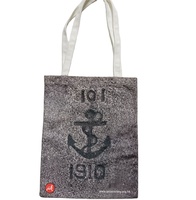 Sac fourre-tout de plage personnalisé OEM AC-007 en toile de coton 12 oz avec sublimation, sac de shopping CMYK