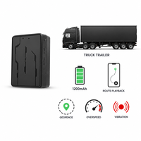 Localizador de Remolques de Camiones 4G LTE Portátil 1200mAh con Geocerca, Alerta de Exceso de Velocidad, Vibración, Reproducción de Rutas y Rastreador GPS Inalámbrico en Tiempo Real