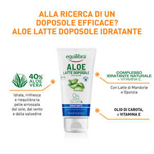 Equilibra Suncare, Leche Hidratante para Después del Sol con Aloe Vera, Tamaño Viaje, a Base de Aceite de Zanahoria, Vitamina E, Aloe Vera Equilibra (40%) - Product Image 5