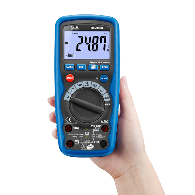 CEM DT-9930 Industrial Multifunction Tester 0-1000V DC/AC Voltage & Resistance Measurement 5-Digit Display
