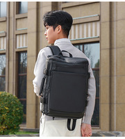 Sac à dos imperméable antivol en PU pour l'école et le travail, grande capacité, sac de voyage portable avec fermeture éclair pour hommes