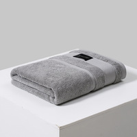 Ensemble de serviettes de bain 100% coton Ensemble de serviettes de bain d'hôtel Fabrication de serviettes en coton tricoté compressé Style uni avec logo personnalisé