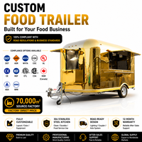 Camion de restauration entièrement équipé en acier inoxydable, cuisine mobile, pizza, glaces, barbecue, remorque certifiée CE, résistante à la rouille
