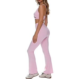 ชุดสปอร์ตบราเอวสูงสำหรับเล่นโยคะควบคุมหน้าท้องกางเกงเล่นกีฬาเอวสูงระบายอากาศได้ตามต้องการ - Product Image 3