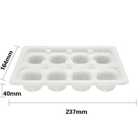 Plateau en plastique PP personnalisé de la marque Dora à 8 compartiments pour pâtisseries, desserts, emballage alimentaire, conteneur pour gâteaux, pain, type de processus de thermoformage