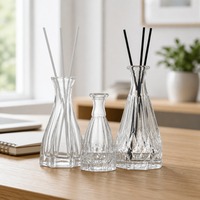 Diffuseur à roseaux vide de 140 ml, design unique, avec décoration dorée, pour la maison et le bureau