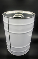 Bidon cylindrique en fer blanc personnalisable 300 mm pour peinture, capacité 14-27,8 L, avec poignée et trou de vidange, marque LIMEA-FISMA, Italie