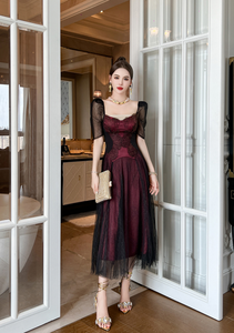 Nuevo vestido de noche largo elegante de doble capa, vestido de fiesta, vestido de encaje personalizado para mujer - Product Image 2