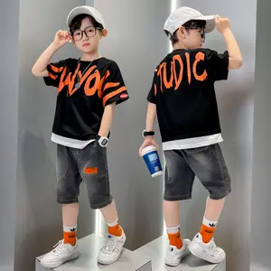 OA30days custom Children's All-Cotton Long-Sleeved Trousers Two-Piece Set Casual Sports Boys And Girls Children's Clothing Set