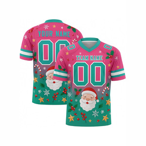 Maillots de football américain personnalisés 2026 pour hommes et femmes, uniformes brodés et cousus, grandes tailles, anti-UV, pour l'été - Product Image 6