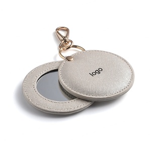 Gift Promotion <b>Compact</b> Makeup Round PU Leather Pocket <b>Mirror</b> for Travel - Product Image 5
