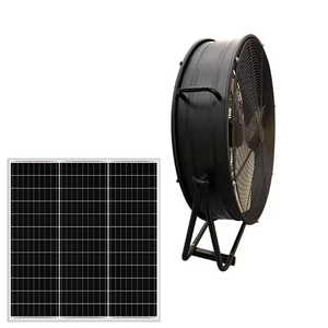 מאוורר תעשייתי נייד 24 אינץ' המופעל על ידי אנרגיה סולארית, עמיד במיוחד, עם מיסבי כדוריות מפלדת אל-חלד, מתאים למוסכים, חנויות, מחסנים ומבנים תעשייתיים. - Product Image 3