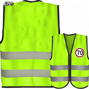 سترة عاكسة للسلامة في العمل عالية الوضوح للبناء والمرور بشعار مخصص من HBC بالجملة - Product Image 1