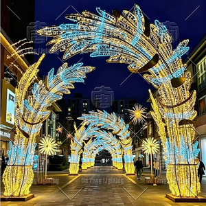 Commercial Christmas Gift Box Archway Walk Through Motif <b>Light</b> Outdoor Event Decoration - Product Image 4