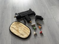 Pistolet à Eau de Lavage de Voiture Jouet, Imitation Mitraillette et Fusil Automatique, Pression 3/8 pour Lavage Auto, avec 4 Buses et Gants