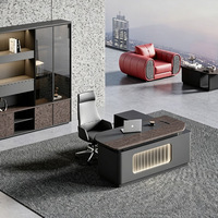 KMJ Scrivania Moderna di Lusso in Legno Personalizzata, Design per Ufficio Direzionale, Vendita Diretta dalla Fabbrica