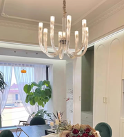 Lustre de luxe léger moderne Décoration intérieure Éclairage Lustre en verre de Murano