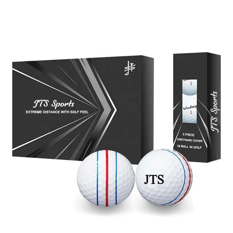 2 3 4 5 camada logotipo personalizado impressão caixa de presente distante suave excursão bola de golfe