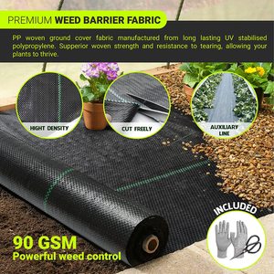 Telo Pacciamante Nero in PP Tessuto Anti-Erbacce, Anti-UV, Biodegradabile, per Giardino e Paesaggistica, Tagliabile - Product Image 6