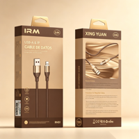Maßgefertigte Luxus-Kartonverpackung Faltbare Display-Box Spezifikationstabelle mit Prägung für In-Ear-Kopfhörer