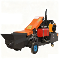 Bomba de Concreto Diésel, Manguera para Bomba de Concreto de 5-6m3/h, Mini Camiones Bomba de Concreto con Diésel en Venta