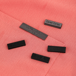 Customized <b>Gold</b> Metal Logo Rope Crimp Clamp Clothing Label Cord End Tail Clip for Jeans and <b>Clothes</b> - Product Image 4