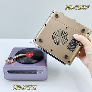 Altavoz Retro con Forma de Disco de Vinilo MD-1217BT MD-1317BT, Regalo de Audio Atómico, Radio Inalámbrica BT AM FM SW - Product Image 3