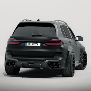 Para <span class=keywords><strong>BMW</strong></span> X7 Kit de carrocería de fibra de carbono X7 fibra de carbono labio delantero difusor Spoiler capó falda lateral kit de carrocería ancha - Product Image 4