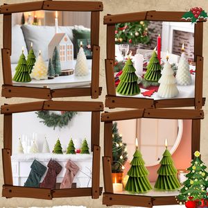 Bougie décorative de Noël en cire de soja pour aromathérapie, en forme de sapin de Noël - Product Image 4