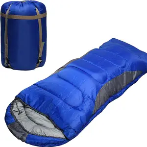حقيبة نوم قطنية كبيرة محمولة للتخييم في فصل الشتاء متعددة الوظائف، حقيبة ضاغطة للبالغين