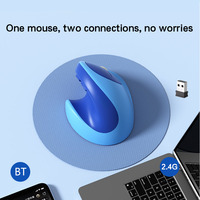 XT-891 Mouse Vertikal Dual-Mode Ergonomis Nirkabel Tipe C Gaming Komputer Kantor BT5.2 Mouse Optik Baterai Isi Ulang