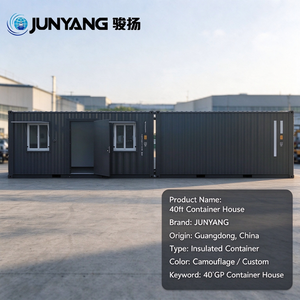 สำนักงานคอนเทนเนอร์สำเร็จรูปขนาด 40HQ High Cube โครงสร้างเหล็กแบบพกพาสำหรับไซต์ก่อสร้าง  คอนเทนเนอร์ขนส่ง - Product Image 2