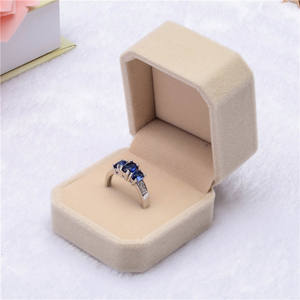 Wholesale Luxury Velvet Jewelry <b>Ring</b> <b>Box</b> Custom Logo Square Velvet Material Various Styles for Storage Jewellery Gift Package - Product Image 6