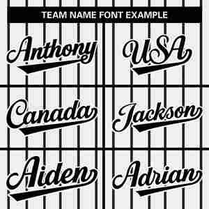 Camiseta de Béisbol Auténtica Personalizada con Diseño de Rayas Blancas y Negras y Botones Completos - Product Image 5