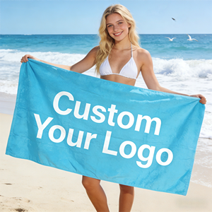 Wholesale Factory Directly Custom Luxurious Logo <b>Quick</b>-Drying Fashionable Design Premium Microfiber <b>Beach</b> <b>Towel</b> - Product Image 1