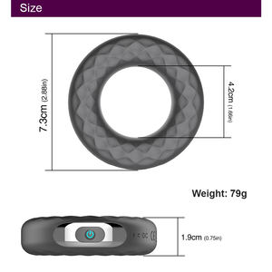 Anneau vibrant double en silicone rechargeable pour homme, 10 fréquences, pour adulte - Product Image 4