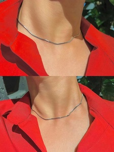 Collar de Cadena con Grabado NK en Acero Inoxidable, Estilo Hip Hop para Hombre, Gargantilla para Mujer, Joyería de Moda, Accesorios de Tendencia, Venta al Por Mayor - Product Image 4