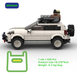 Gạch sáng tạo đồ chơi cho trẻ em Quà tặng nhựa moc nhỏ màu trắng xe mô hình mini ABS lắp ráp siêu xe bé trai Đồ chơi khối xây dựng bộ - Product Image 2