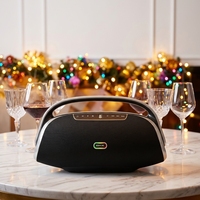 Enceinte portable Bluetooth BKK 200W RMS Auracast avec batterie amovible, système audio pour fêtes, enceinte haute puissance pour extérieur/intérieur, câble AC/AUX