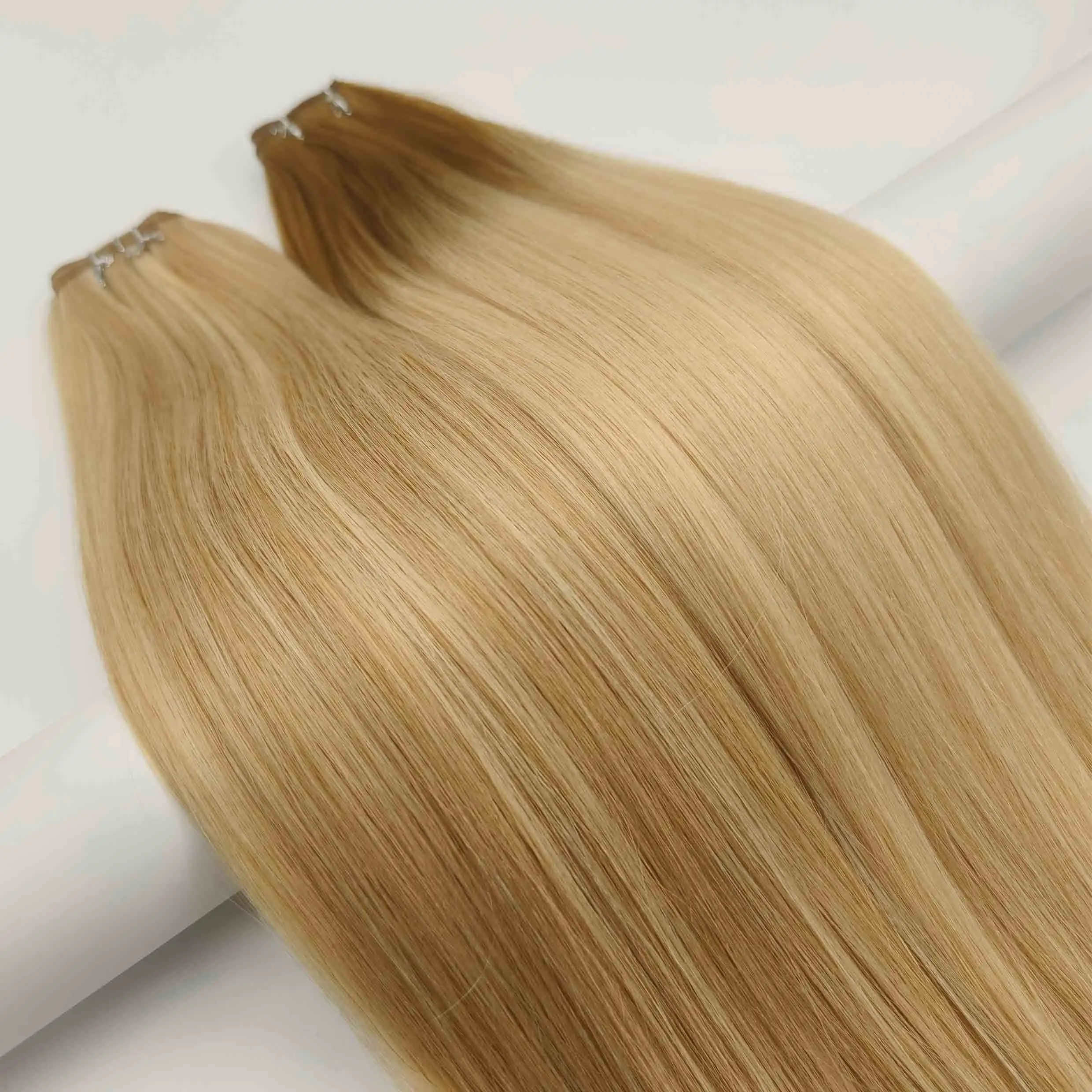 Harga grosir Fasimei 2023 produk rambut lurus kutikula mentah kualitas terbaik pemanjangan rambut pakan Genius