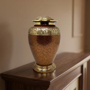 Urn Human <b>Memorial</b> Cremation Urn Red Heart Style Adult Pet Brass and Funeral <b>Box</b> Keepsake Urns Casket Funerary - I H C - Product Image 3