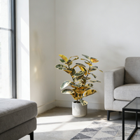 Plante artificielle en caoutchouc de qualité supérieure Nifloral, variée, en gros, faux arbre en pot pour la décoration intérieure