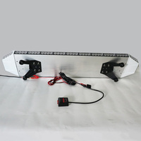Barre lumineuse d'avertissement Biaochi 96 LED, fine, argentée, en aluminium blanc, 48'' (122 cm), lumière stroboscopique d'urgence, étanche IP65, pour chargeur