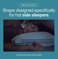 Oreiller en gel rafraîchissant en forme de U réglable Cool+ pour la maison, taille Queen, soutien du cou, pour dormeurs latéraux, sommeil profond, moderne
