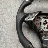 Volant sport à 3 branches en cuir perforé et fibre de carbone personnalisé RPPF pour E60/E63 525i/530i