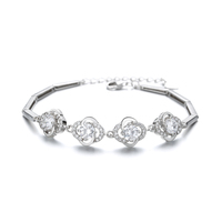 Bracelet en argent sterling 925 fait main avec un charme en forme de fleur et une chaîne à maillons pour femmes, bijoux de tous les jours