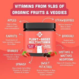 Marque privée Gommes multi-vitamines biologiques Complément naturel aromatisé aux fruits pour adultes et adolescents - Product Image 3